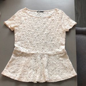 Ivory Peplum Top
